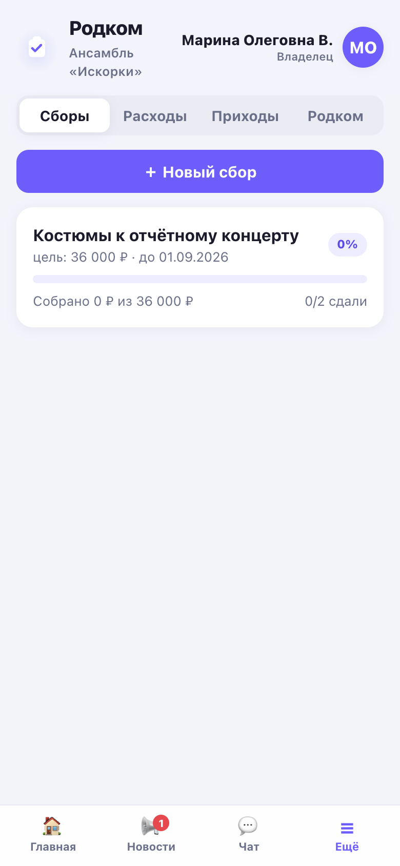 Сбор с общей целью: ансамбль «Искорки» собирает 36 000 ₽ на костюмы к отчётному концерту.